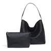 Bolso de Hombro Tejido de Moda para Mujer, Bolso de Mano Grande de PU, Bolso Fresco de Verano para Mujer, Bolso para Documentos, Neceser