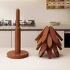 Tapete isolante térmico, superfície de mesa de jantar em madeira maciça, anti-queimadura, uso doméstico, porta-copos em formato de árvore, ornamento de bambu, árvore de Natal, travessa para caçarola, dobrável