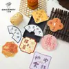 Pensamiento de siete colores Festival del Medio Otoño nueva tarjeta estilo chino empaque de flores empaque de caja de regalo para pastel de luna diseño DIY floristería
