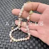 Tornozeleira de Jade Seda Dourada de Xinjiang Tornozeleira de Contas Redondas 6mm Tornozeleira Violeta Tornozeleira de Jade Rocha de Quartzo Joia
