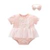 Fabricante de Origen Transfronterizo Nuevo Estilo de Verano Mameluco para Bebé Mono de Princesa Ropa para Recién Nacidos Traje de Gateo para Bebé Niña