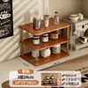 Estante de almacenamiento de escritorio taza de café taza de té juego de té escritorio hogar taza de agua almacenamiento organizador multicapa simple estante pequeño