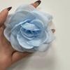 Flor Camelia Estilo Coreano Borde Quemado 8cm Accesorios DIY Accesorios para el Cabello para Niñas Tocado Flor de Tela Gasa de Nieve Camelia Capoc Grande