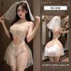 Lencería Sexy Manyan, Falda de Gasa Suave con Encaje Femenino, Bata de Noche, Transparente Pura Deseo Uniforme de Novia de Boda 100643