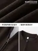 Sudadera Han Lu de Dos Piezas Falsas con Media Cremallera y Cuello Redondo para Hombre, Estilo Otoño, Retro Old Money Minimalista Holgada Chaqueta Pulóver Q