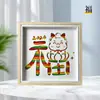 Kit de materiais de arte para tecelagem de bambu, pintura decorativa estilo chinês novo, ornamentos de bambu artesanais culturais e criativos, artesanato DIY