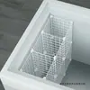Estrutura de grade de prateleira, painéis de divisão multicamadas, novos painéis de divisão, prateleiras internas refrigeradas, compartimentos internos do freezer