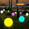 Luminária de chão LED solar embutida, colorida, à prova d'água, para pátio, gramado, paisagem, decorativa, esférica