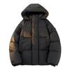 Invierno Nuevo Estilo Japonés Marca de Moda Casual Holgado Color Sólido Simple Versátil Pareja con Capucha Chaqueta de Plumas de Moda para Hombre