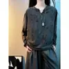 Pijama de seda gelada com bojo para mulheres, verão, pode ser usado fora de casa, estilo chinês, pijama de alta qualidade para mulheres, conjunto de roupa de casa, cinza, branco