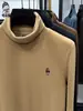 Capa base térmica de cuello alto para hombre, Otoño e Invierno, Engrosada, Cálida, Doble cara de forro polar, Sudadera interior, Doble cuello, Camiseta de manga larga para hombre