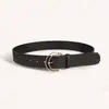 Medio Oriente Nuevo Botón de Luna Hueca Semi-redondo para Mujer Cinturón Negro Sencillo Moda Versátil Suministro en Stock Transfronterizo