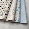 Hoja Plana Estampado Completo Puntos Corazón Colorido Papel de Regalo, Papel Grueso de Moda Forma de Flor, Material para Bolsas de Ramo