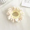 Elástico de Cabelo Colorido Floral de Pelúcia para Mulheres Popular na Internet Coreana Menina Doce Corda de Cabelo Rabo de Cavalo Outono e Inverno Corda de Cabelo Simples