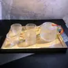 Mini Tetera de Vidrio Estilo Retro Pequeña Resistente a Altas Temperaturas con Filtro Infusor de Té Transparente Juego de Tetera Kung Fu