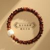 Pulsera de sándalo verde natural para hombre, con cuentas de bambú, pulsera de gran altura, ideal como regalo para estudiantes.