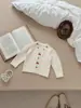 Mono de Punto 100% Algodón Puro para Otoño e Invierno con Patrón de Cerezas para Niños y Niñas, Cardigan Adecuado para Uso Diario, Estilo Dulce