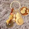 Amuleto de Buda con Forma de Calabaza de los Doce Signos del Zodíaco Llavero Giratorio para Coche Colgante de los Ocho Santos Patrones Calabaza de Dinero de los Cinco Emperadores Pixiu
