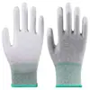 Guantes con Palma Recubierta de PU, Guantes Recubiertos en Dedos Antiestáticos de Protección Laboral, Guantes de Trabajo para Mujer, Resistentes al Desgaste, Recubiertos de Caucho, Delgados, Libres de Polvo, Venta al por Mayor