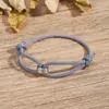 Pulseira milanesa de moda artesanal transfronteiriça, pulseira de corrente tecida em aço inoxidável ajustável deslizante para casais, adequada para homens e mulheres