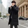 Invierno 2023 Nuevo Talla Grande Hombres Estilo Coreano Casual Moda Versátil Cálido Abrigo de Algodón, Longitud Media, Sin Mangas