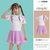 Roupa de Banho Infantil Meninas Separada Conservadora Meninas Crianças Médias e Grandes Roupa de Banho Esportiva Treinamento Férias Parque Aquático Saia