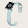 Especial Transfronterizo para applewatch Correa de Reloj Hueca Transpirable Flor de Anacardo Correa de Silicona para Apple Watch