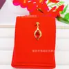 Fornecimento ao Vivo Latão Banhado a Ouro Novo Tendência Popular Luxo Leve Nicho High-End Vermelho e Verde Micro-Incustado Pedra Preciosa Pingente Lote