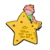 Lindo Dibujo Animado El Principito Hada de las Estrellas Broche Luna Hermosa Insignia Personalizada Rosa Tapa Dura Decorativo Ropa para Regalar