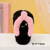 Zapatillas de Peluche Creativas Colgante Chanclas Muñeca Bolso Llavero Muñeca Pequeño Colgante Chirriante