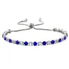 Pulseira Quente Transfronteiriça Conjunto Zircônia Branca Pulseira de Puxar Tênis Fileiras Únicas Diamante Fileiras Duplas Diamante Ornamentos de Mão Fábrica Atacado