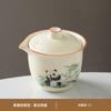 Regalo de Negocios Juego de Té de Viaje Taza Rápida Una Olla Tres Tazas Juego Pequeño de Tazón Cubierto Portátil Juego Kung Fu de Alta Gama para Exteriores