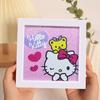 Enfeites de Pintura de Diamante, Adesivos de Desenho Animado DIY Fofos Feitos à Mão, Porta-Retratos de Acrílico, Pinturas Decorativas, Decorações para Quarto e Sala de Estar no Atacado