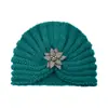 Gorros de Punto con Incrustaciones de Diamantes Europeos y Americanos Transfronterizos, Gorros Baotou Indios, Gorros Cálidos de Lana para Otoño e Invierno, Gorros de Punto con Protección para los Oídos