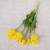 Tulipa Estilo Barroco Borracha Macia Pacote com 5 Hastes Flores Artificiais Flores Falsas Decoração de Casa Fotografia de Casamento Flores Decorativas