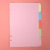 Página Planificador de Cuenta Papel de Cuaderno de Hojas Sueltas A6 Divisor de Agujeros Color Índice de 6 Categorías Accesorios Artículo Predeterminado