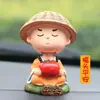 Adornos Creativos para Coche Popular en Internet Lindo Muñeco de Monje Calvo que Mueve la Cabeza Hombres y Mujeres Decoración Interior de Coche Coche Buda