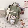 Mochila Zaoxun con Bloques de Color y Diseño de Letras para Biberón Mamá, Mochila de Nylon de Gran Capacidad para Viajes de Mamá y Bebé