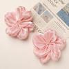 Estilo Coreano Cetim Seda Brilhante Organza Borda Queimada Camélia DIY Bolsas Feitas à Mão, Roupas, Acessórios de Cabeça, Acessórios Decorativos Atacado