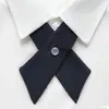 Gravata Borboleta Uniforme Escolar Tailandês Cor Sólida Vermelho Preto Laço Menina Laço Cruzado Uniforme JK Tailandês