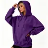 Logo personalizado, estilo europeo y americano, comercio electrónico transfronterizo, color sólido, corte holgado, sudadera con capucha casual, sudadera con cordón, estilo para mujer