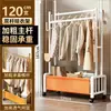 Cabide de chão para uso doméstico, cabide móvel interno, varal de roupas de quarto, prateleira de armazenamento para itens diversos, cabide de armazenamento