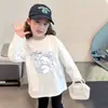 Camiseta de Manga Larga para Niña Primavera y Otoño 2026 Nuevo Estilo Algodón Puro para Niños Top Lindo para Niña Ropa de Otoño Capa Base para Niños Medianos y Grandes