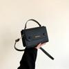 Textura de costuras en color contrastante, bolso bandolera pequeño fresco de estilo extranjero, para mujer, nuevo de primavera 2024, bolso cuadrado pequeño, mujer coreana