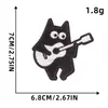 Patches de Bordado Computadorizado Patches de Desenho Animado Patches de Tecido Bordado Patches Termocolantes para Roupas Patches Adesivos Gato Gato Preto Diário Uso Diário