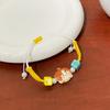 Pulseira de Miçangas Coloridas de Dopamina de Verão Personalidade Infantil Doce Exquisita Moda Criativa Desenho Animado Pulseira Versátil para Mulheres
