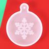 Molde de plástico de cristal para bricolaje, colgante de copo de nieve navideño con agujero, molde de silicona para adornos de sombrero de árbol de Navidad