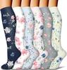 [Juego de 6 Pares] Calcetines Deportivos de Compresión de Longitud Media, Calcetines de Compresión Elásticos, Fabricante de 6 Pares de Calcetines de Compresión de Exportación