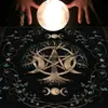Mantel de Tarot Tela Esterilla Tarjeta de Tarot Fase Lunar Sol Árbol de la Vida Mantel de Terciopelo