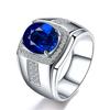 Amazon Joyería Creativo Lujo Óvalo Zircón Zafiro Anillo Venta Rápida Creativo Venta Caliente